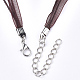 Waxed Cord and Organza Ribbon Necklace Making NCOR-T002-303-3