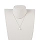 304 cáscara de acero pendiente de los collares de abalorios de perlas inoxidable NJEW-JN01306-4
