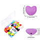 CHGCRAFT 48Pcs 12Colors Heart Shaped Silicone Beads for DIY Necklaces Bracelet Keychain Making Handmade Crafts SIL-CA0001-43-2