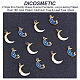 DICOSMETIC 12Pcs 2 Styles Moon Jewelry Charms Brass Enamel Crescent Pendants 18K Gold Plated White Moon and Dark Blue Star Moon Charm for Necklace Bracelet Jewelry Making and Crafting KK-DC0001-81-4