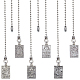 CRASPIRE 12Pcs 6 Style Tarot Card Ceiling Fan Pull Chain Extender Charm Pendant Adjustable Decorative 12.6 Inch Extension Connector Ball Bead Cord Replacement Hanging Ornaments for Lighting Lamp Decor AJEW-AB00125-1