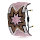 MIYUKIグラスシード編みこみビーズブレスレット  女性のためのスパークスターフレンドシップブレスレット  蘭  11インチ（28cm） BJEW-A121-63E-3