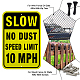 Globleland lent pas de limite de vitesse de poussière panneau de 10 mph 18x12 pouces 40 mil aluminium garder le niveau de poussière bas sur les chemins de terre panneau d'avertissement pour route ou rue AJEW-GL0001-05D-03-6