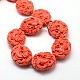 Synthetic Coral Carven Beads Strands CORA-G110-04-2