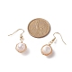 Natural Pearl Dangle Earrings EJEW-JE05167-01-3