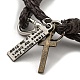 Браслеты из искусственной кожи со шнурками BJEW-F468-12-4
