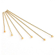 BENECREAT 220PCS 18K Real Gold Plated Ball Head Pins 20/24/30/35/45/50mm Wire Headpins for Earring Bracelet Jewelry Making KK-BC0005-20G-7