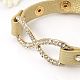 Fashion PU link braccialetti di cuoio X-BJEW-G346-03-2