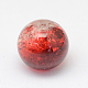 Spray Painted Transparent Crackle Glass Round Beads DGLA-Q017-8mm-M-2