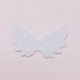 布のエンボス加工の翼  アクセサリーを飾る  ホワイト  33x52x1mm FIND-PW0001-044A-1