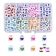 304pcs 8 couleurs perles acryliques opaques blanches MACR-YW0001-92-1