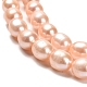 Fili di perle di perle d'acqua dolce coltivate naturali PEAR-E016-092-3