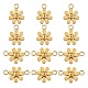 12Pcs 430 Stainless Steel Small Flower Connector Charms & Pendants JX240B-1