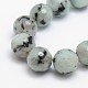 Jaspe de sésame naturel / perles de jaspe kiwi G-L147-12mm-01-1