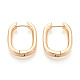 Латунные овальные серьги-кольца EJEW-T048-39G-2