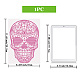 NBEADS Bling Rhinestone Pink Skull Sticker DIY-WH0303-267-3