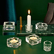 Superfindings 9 Uds. Plato de vidrio de 3 estilos/tazón con tapa plato de vidrio MRMJ-FH0001-15-2