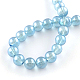 Chapelets de perles en verre peinte par pulvérisation transparent DGLA-R050-4mm-04-2
