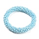 Bracelet extensible tressé en perles de verre au crochet BJEW-K232-01G-1