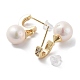 Boucles d'oreille en perles naturelles EJEW-P256-38G-2