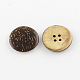 4-Hole Flat Round Coconut Buttons X-BUTT-R035-010-2