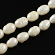 Grado de hebras de perlas de agua dulce cultivadas naturales A23WH011-1
