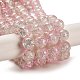Chapelets de perles en verre craquelé peints à la bombe CCG-Q002-10mm-01-2