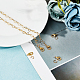 Chgcraft 16.4feet latón cadenas de eslabones de corazón cadenas de cable de oro soldadas con carrete cierres  de pinza de langosta y anillos de salto para pulsera collar fabricación de joyas DIY-CA0001-18G-6