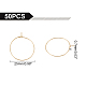 UNICRAFTALE about 50pcs 304 Stainless Steel Hypoallergenic Gold Earring Settings STAS-UN0015-67-4