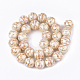 Chapelets de perles en verre électroplaqué EGLA-S177-09B-M-2