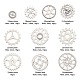 100 pièces 10 styles thème steampunk style tibétain pendentifs de pignon d'engrenage en alliage TIBEP-CJ0001-55-4
