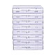 クリアプラスチックビーズ収納ケース  直方体の  透明  9.3x6.8x1.6cm CON-WH0019-04-2