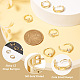 PandaHall Jewelry 3 Pairs 3 Style Round & Lightning Bolt & Square Cubic Zirconia Huggie Hoop Earrings EJEW-PJ0001-03-3