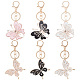 6 Uds 2 estilo mariposa aleación esmalte encanto llaveros KEYC-PH01513-1