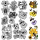 CRASPIRE Honey Bee Clear Rubber Stamps Honeycomb Bumblebee Vintage Flowers Transparent Silicone Stamp Seals for Journaling Card Making Notebook Decor DIY Scrapbooking Handmade Photo Album DIY-WH0439-0129-1