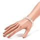 Bracciale elasticizzato da donna con perline a cuore in acrilico color caramello BJEW-JB08240-3