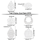 Dicosmétique 10 pièces 5 style 304 gros pendentifs en filigrane en acier inoxydable STAS-DC0004-24-4