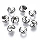 304 Stainless Steel Crimp Beads Covers, Stainless Steel Color, 5x4mm, Hole: 1.8mm
