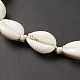 Natural Shell Beaded Necklace NJEW-E094-01B-4