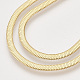 Brass Herringbone Chains Necklace Making KK-T048-38G-NF-3