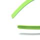 単純なプラスチックヘアバンドのパーツ  歯抜け  布で覆わ  芝生の緑  120ミリメートル  9.5ミリメートル OHAR-Q275-04E-4