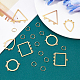 Unicraftale larme/triangle/anneau/rectangle lustre composant liens 8 pièces liens en acier inoxydable avec 50 pièces anneaux de saut connecteurs en métal doré pour la fabrication de bijoux STAS-UN0030-09-4