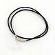 Воском хлопка ожерелье шнура материалы MAK-S032-1.5mm-A101-1