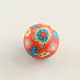 Handmade Flower Pattern Polymer Clay Beads CLAY-Q175-07-1