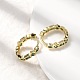 Латунные микро проложить серьги обруча кубического циркония EJEW-P322-02G-3