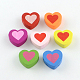 Heart Dyed Natural Wood Beads TB181Y-01-LF-1