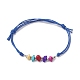 Bracelets de perles tressées en turquoise naturelle teinte BJEW-JB09870-2