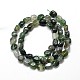 Natural Moss Agate Nuggets Beads Strands G-J335-06-2