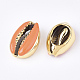 Electroplated Cowrie Shell Beads SSHEL-T008-11G-06-2