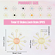 SUPERFINDINGS 24Pcs 12 Colors Cat Eye Sun Pendants with Crystal Rhinestone FIND-FH0007-93-2